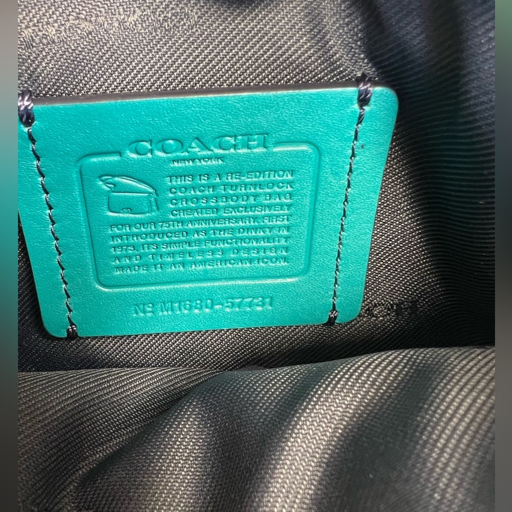 Coach 75th Anniversary Re-Edition Saddle Bag 18 - Dark Teal - Picture 4 of 12
